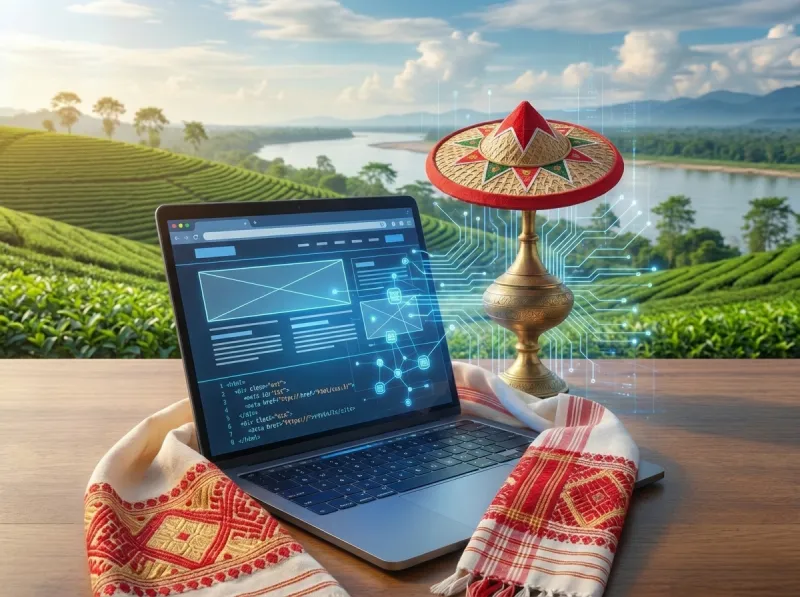 A graphical image to represent digital Assam